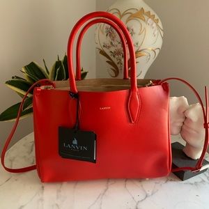 NEW Lanvin Journée Red Leather Purse